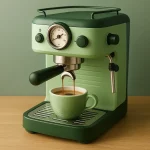دستگاه اسپرسو ساز خانگی در حال تهیه اسپرسو