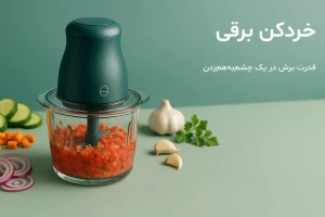 خردکن برقی و صیفی جات خرد شده