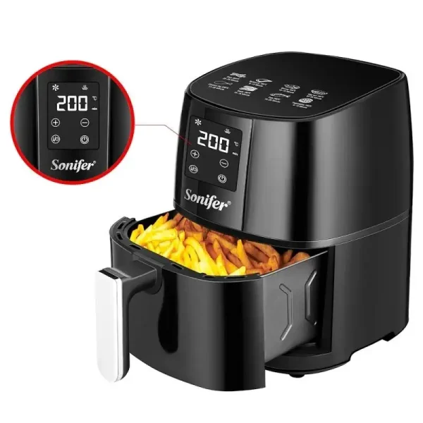 سرخ کن بدون روغن سونیفر 1400 وات کد SF-1010 در حال استفاده