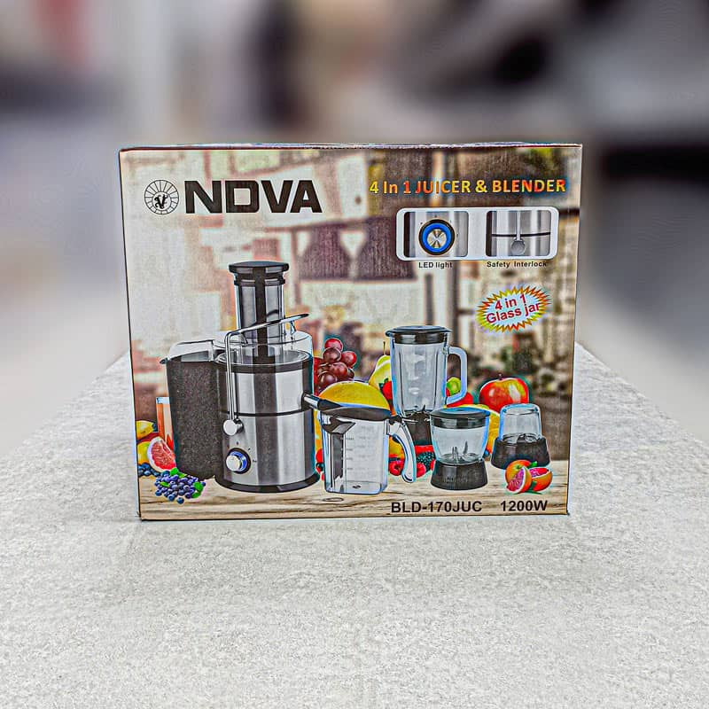 کارتن آبمیوه گیری 4 کاره ندوا (NDVA) 1200 وات مدل 170JUC