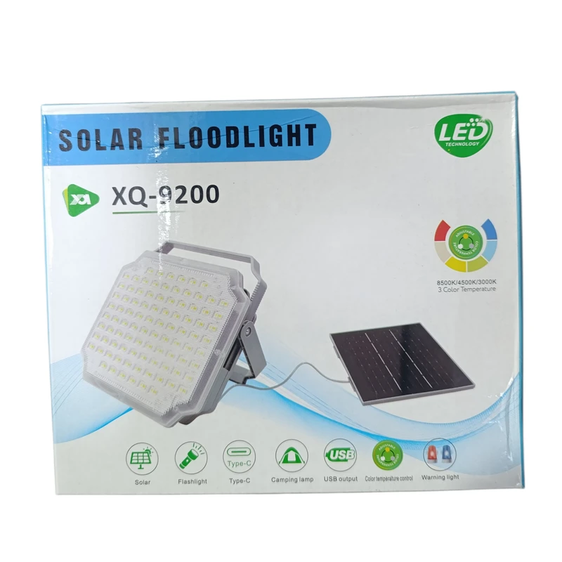 کارتن چراغ اضطراری شارژی با پنل خورشیدی مدل XQ-9200